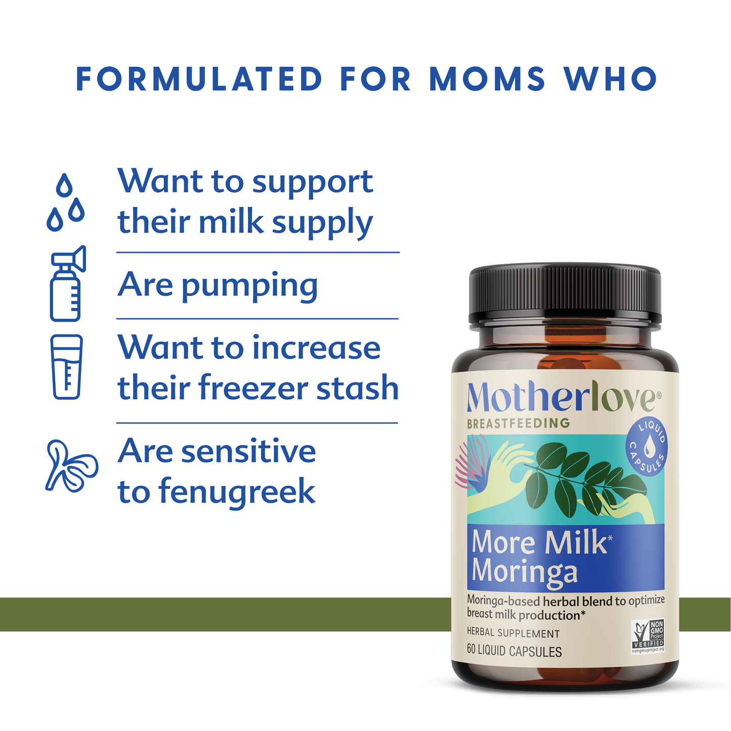 Motherlove More Milk Moringa Capsules
