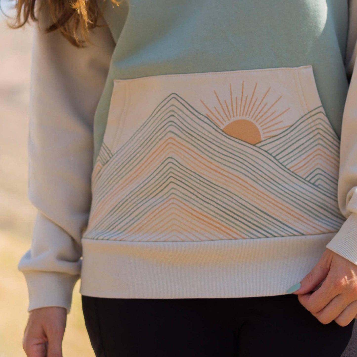 Organic Hoodie Sweatshirt | Unisex | Rainbow Mountains