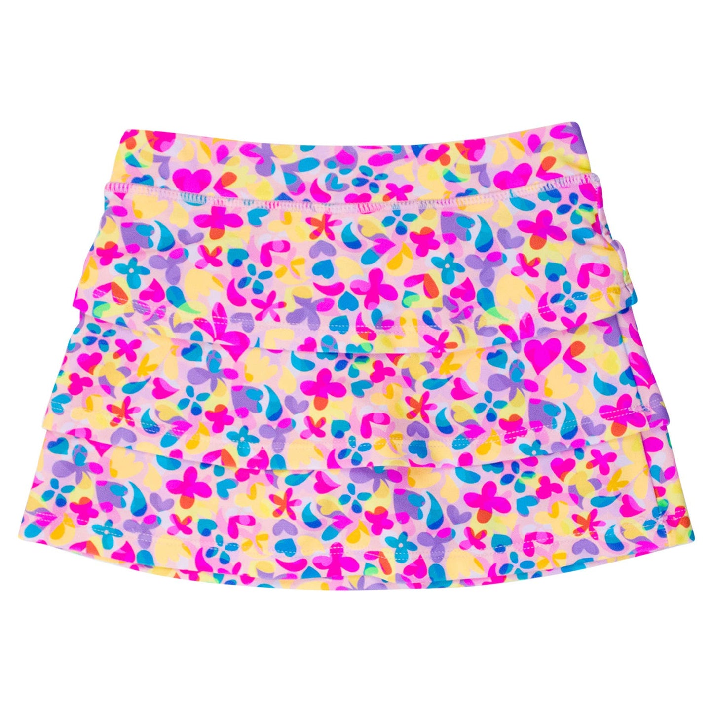 Girls Vibrant Neon Active Skort | Multi-Color