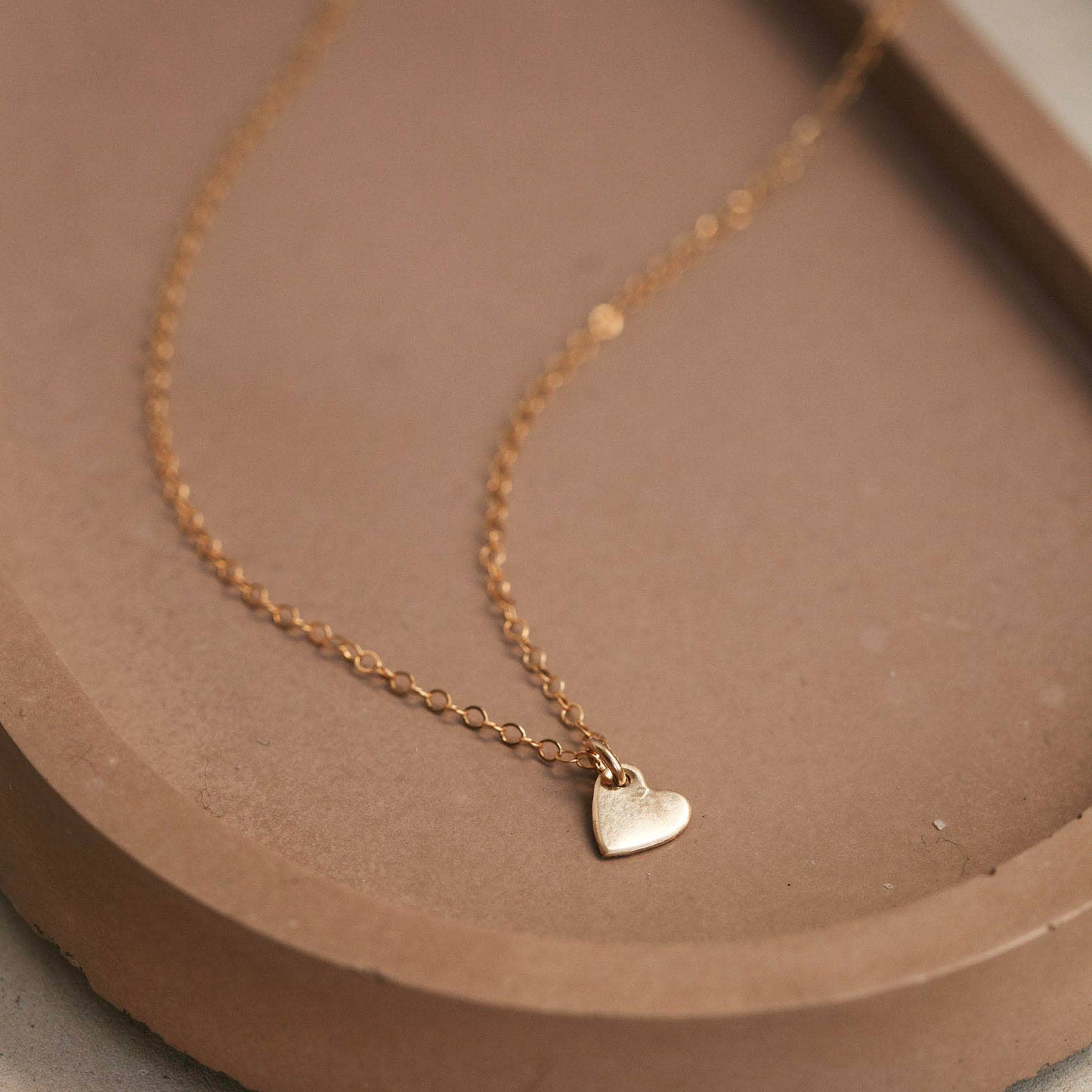 Tiny Heart Necklace | 14kt Gold Fill