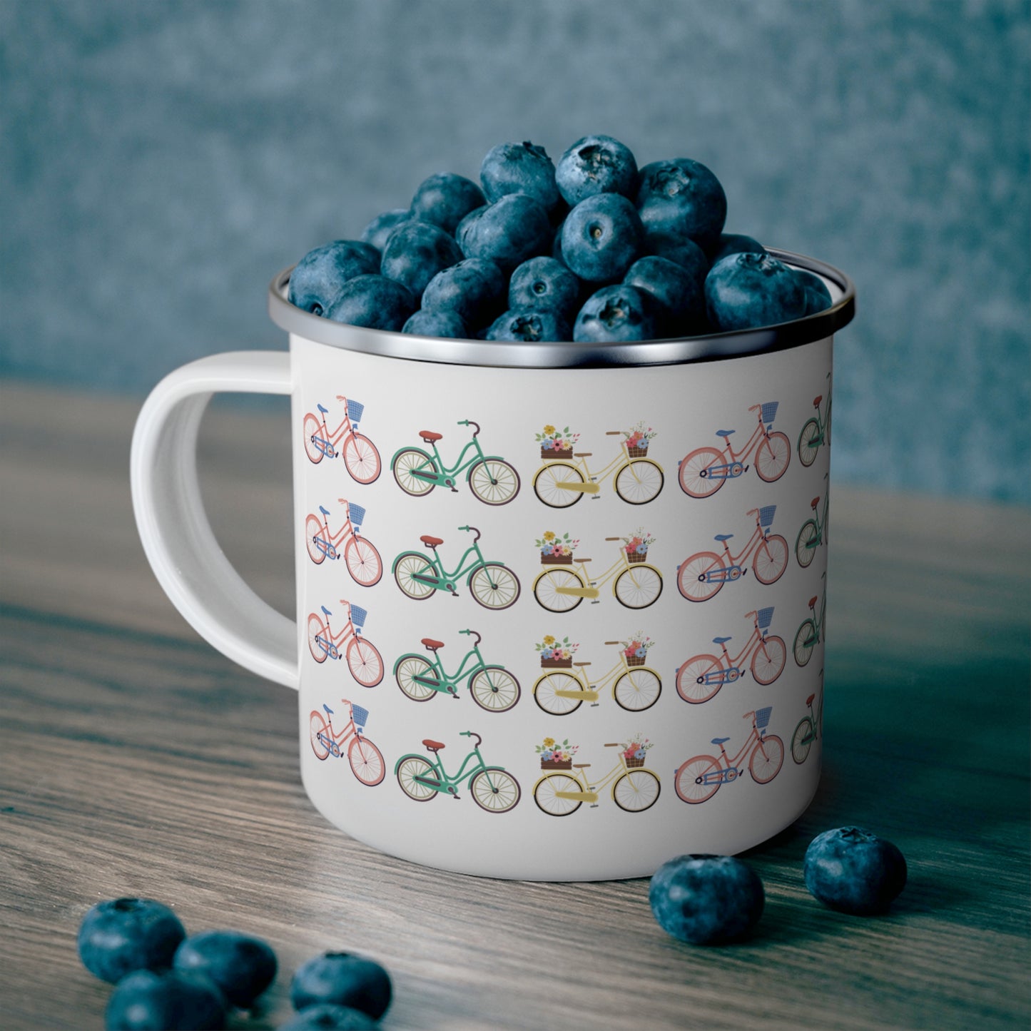 Bicycle Enamel Mug