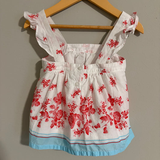 Summer Dress, 18-24M | White, Red & Blue (Pre-Loved)
