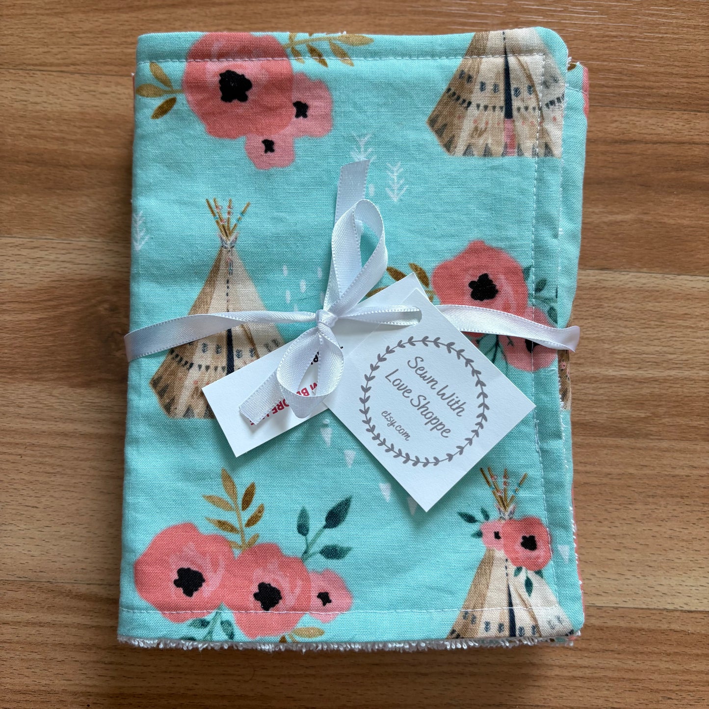 Baby Burp Cloth Set | Peach