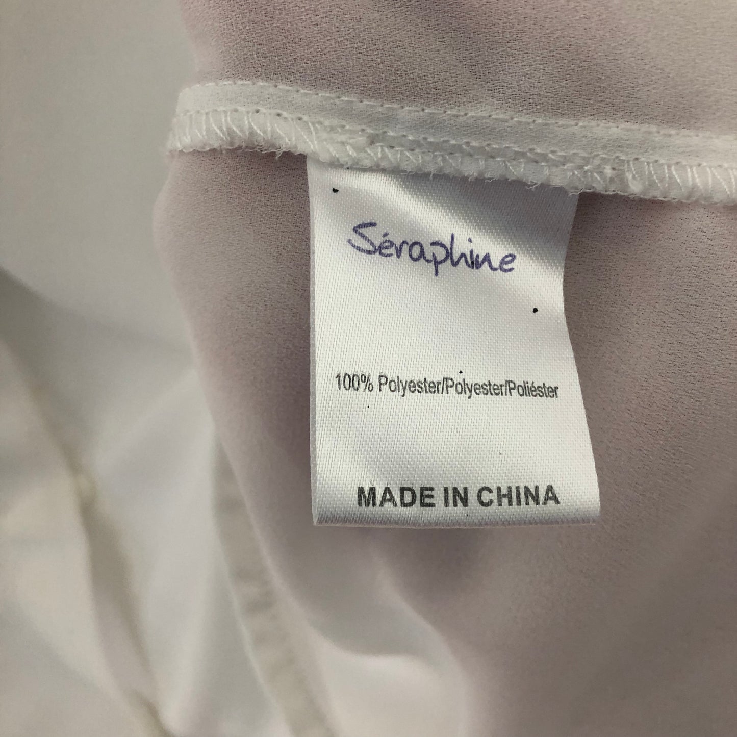 Maternity & Nursing-Friendly Blouse, Size 2 | Sheer Ivory (Pre-Loved)