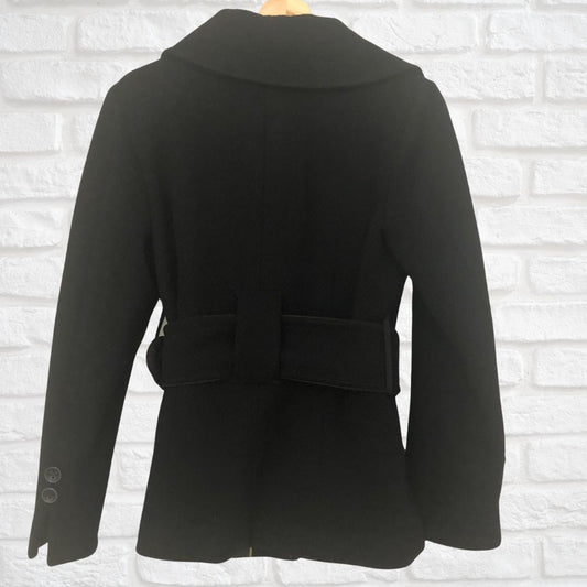 Soia & Kyo Black Pea Coat, Small (Pre-Loved)