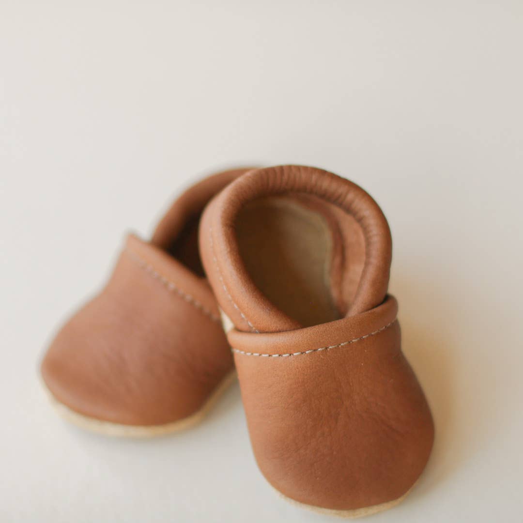 Gender Neutral Baby Moccs | Walnut