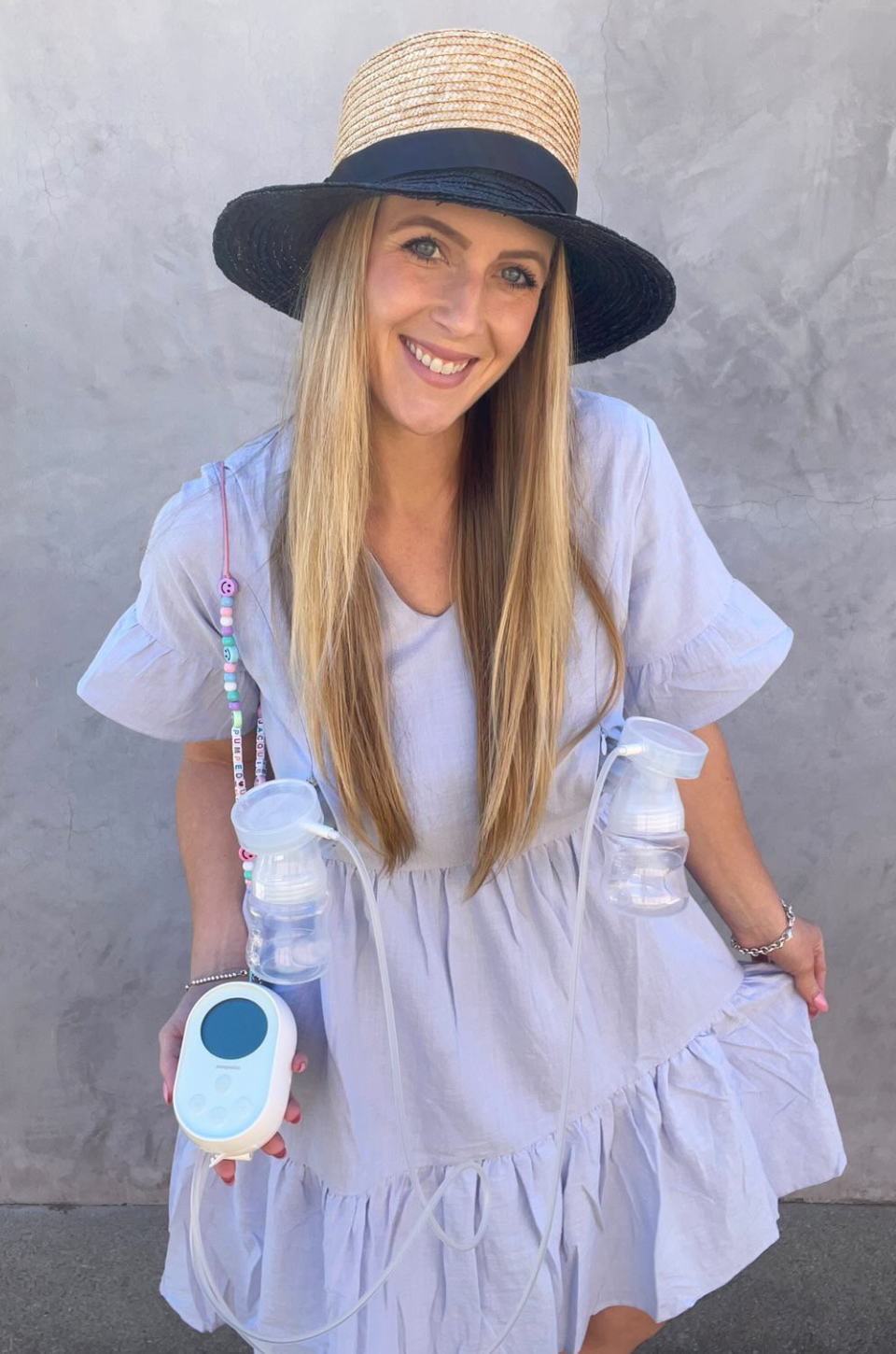 Nursing Dress With Pockets | Bell Sleeve | Periwinkle