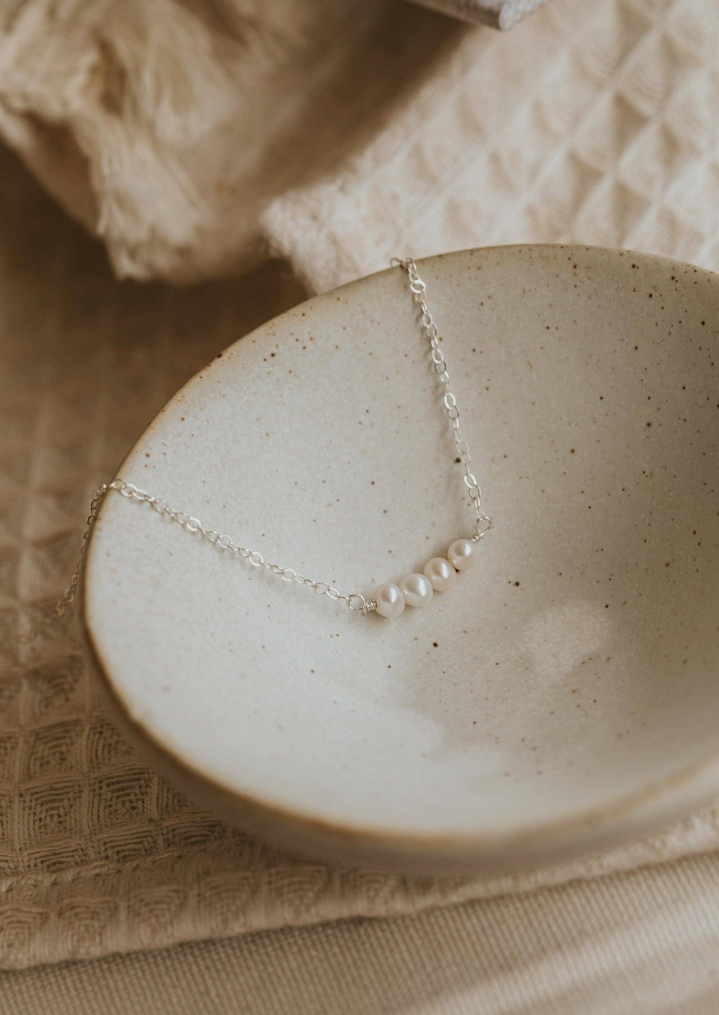 Pearl Linked Necklace| 3, 4, or 5 Pearls | 14kt Gold Fill
