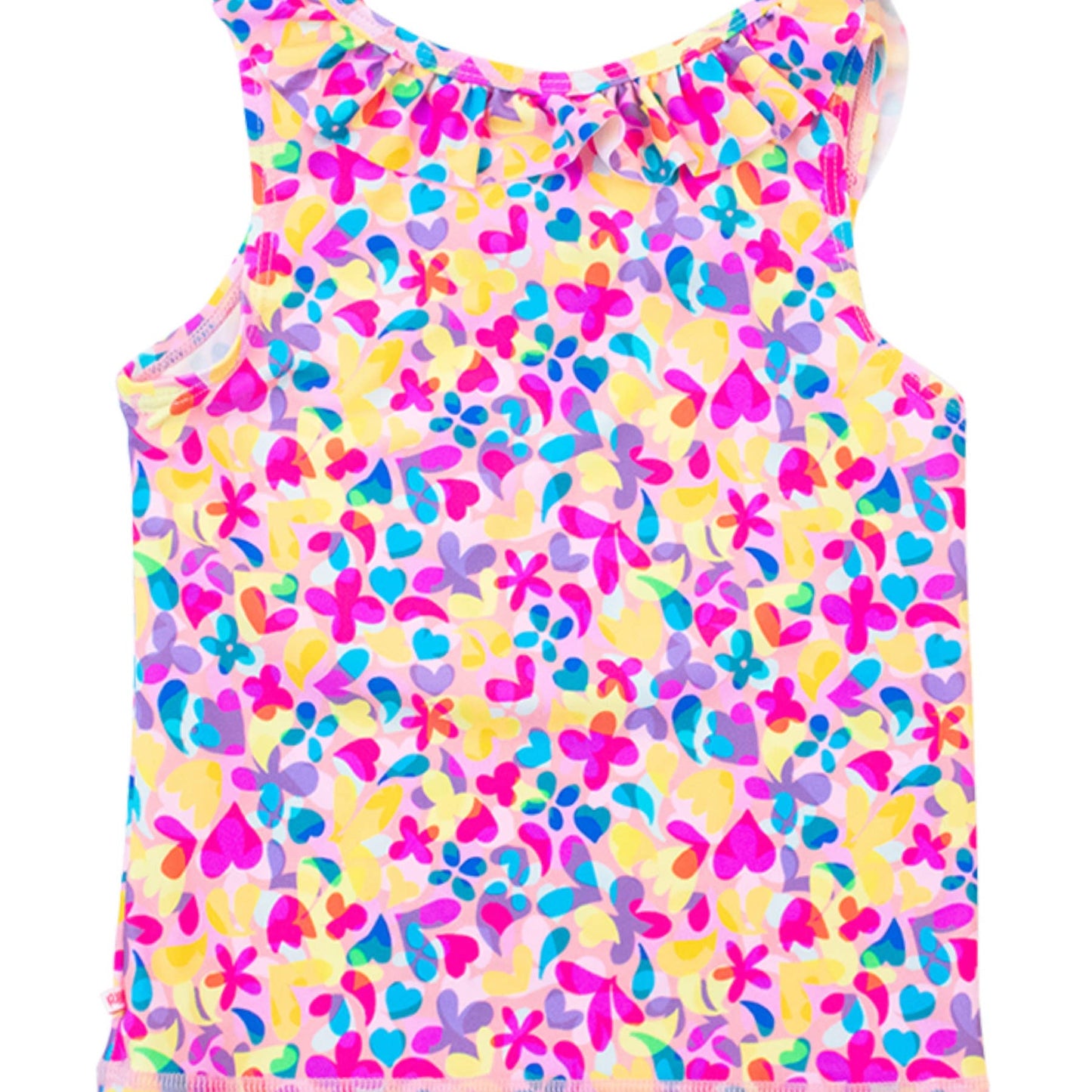 Girls Vibrant Neon Active Ruffle Tank Top | Multi-Color