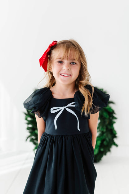 Bow Party Dress | Black