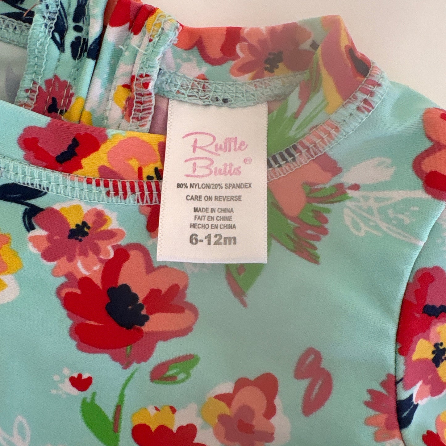RuffleButts LS Swimsuit, 6-12M (Pre-Loved)