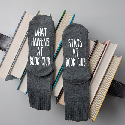 Bookish Socks | "What Happens At Book Club..."