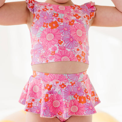 Two-Piece Skirted Swimsuit | Floral