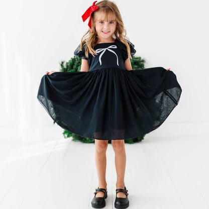 Bow Party Dress | Black