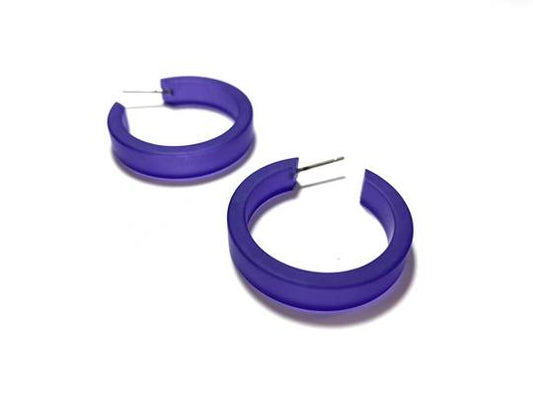 Cobalt Blue Small Classic Hoop Earrings