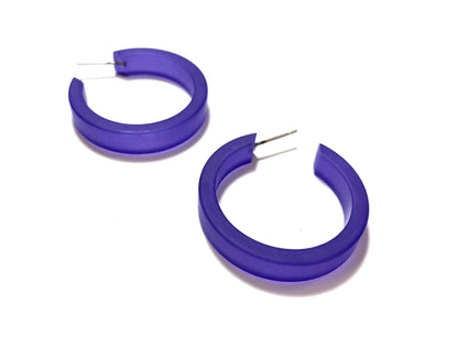 Cobalt Blue Small Classic Hoop Earrings