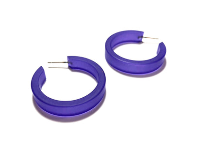 Cobalt Blue Small Classic Hoop Earrings
