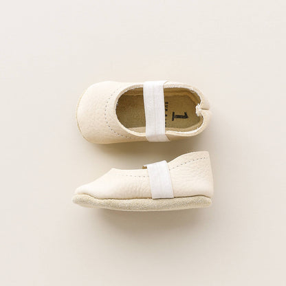 Baby Leather Mary Janes | Almond
