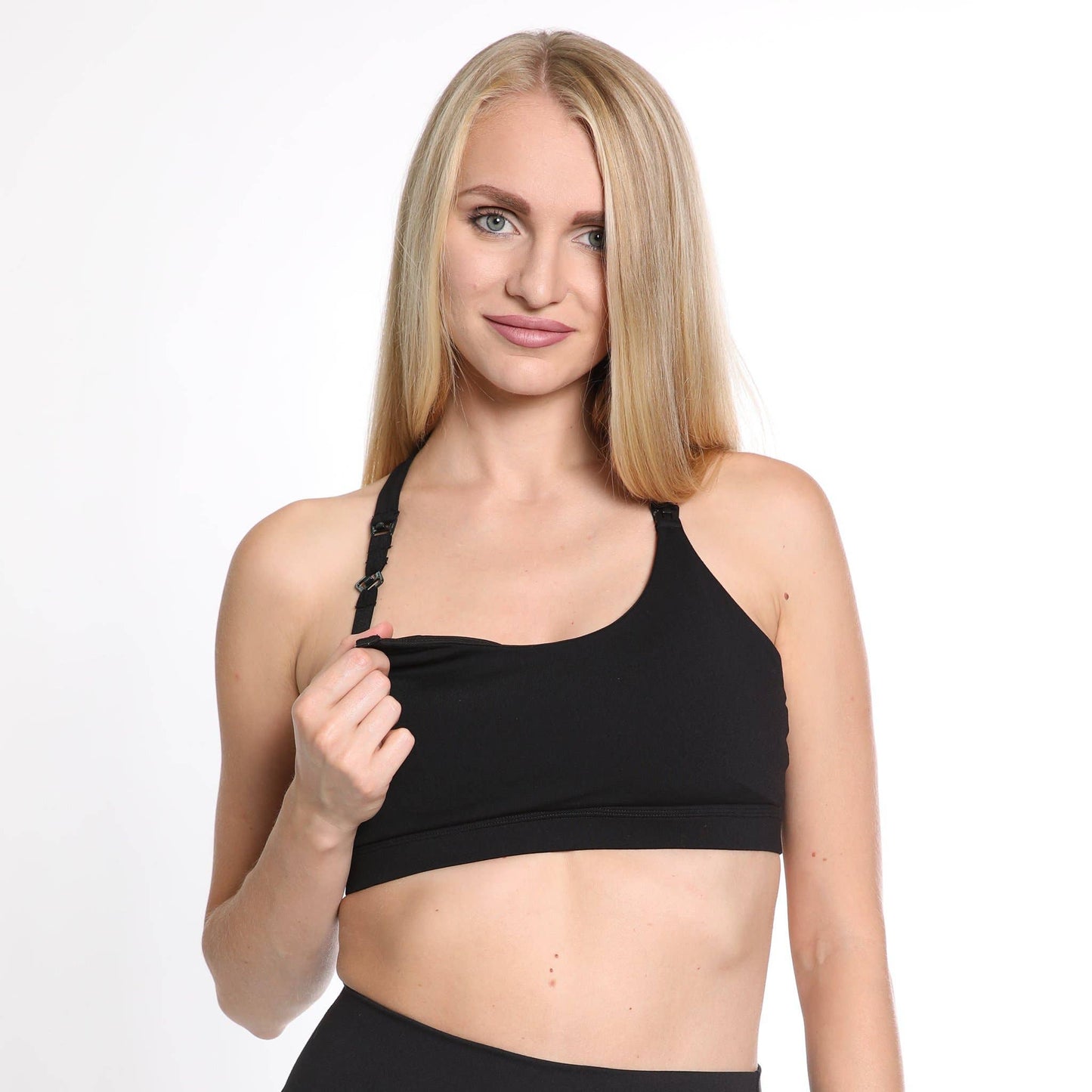 Océane 4 - Medium Support Nursing & Hands Free Pumping Sports Bra | Noir
