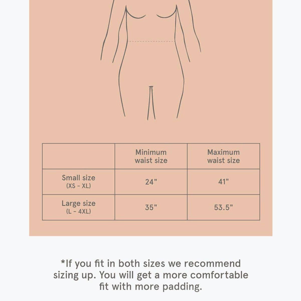 Body measurement chart for clothing on a beige background