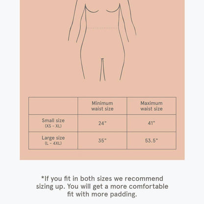 Body measurement chart for clothing on a beige background