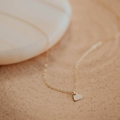 Tiny Heart Necklace | 14kt Gold Fill