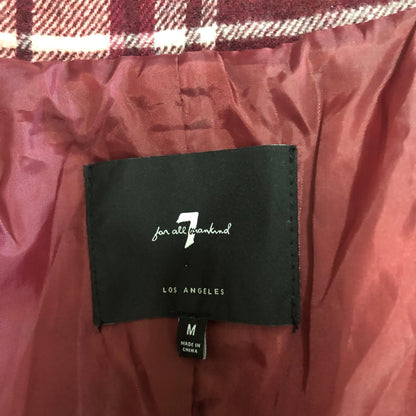 7 for all Mankind Pink Plaid Pea Coat (Pre-Loved)