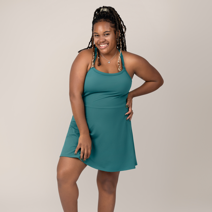 Stevie Active Racerback Nursing Dress | Teal