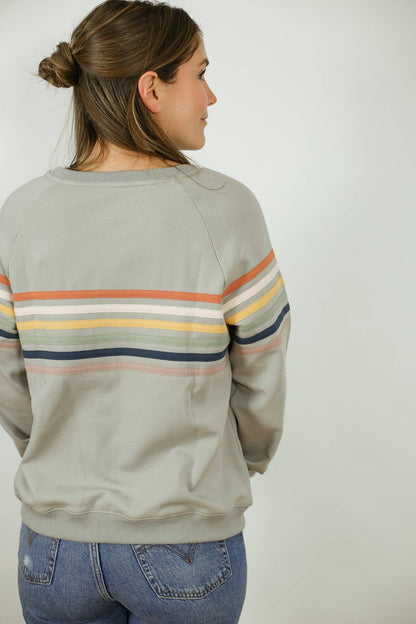 Six Stripe Invisible Zip Breastfeeding Sweatshirt