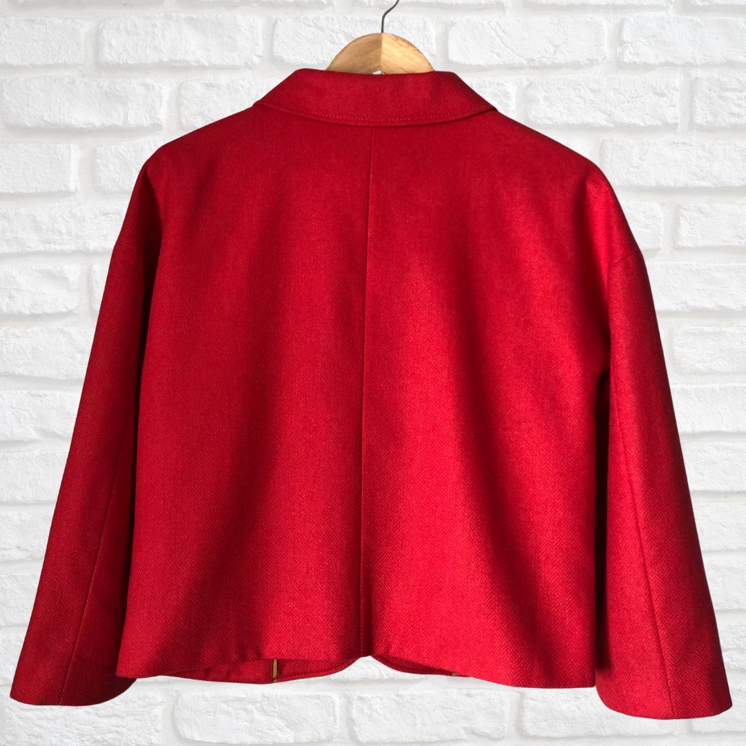 J. Crew Red Wool Coat, Size 4 (Pre-Loved)