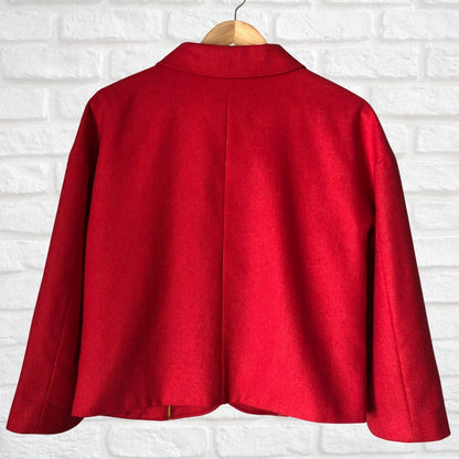 J. Crew Red Wool Coat, Size 4 (Pre-Loved)