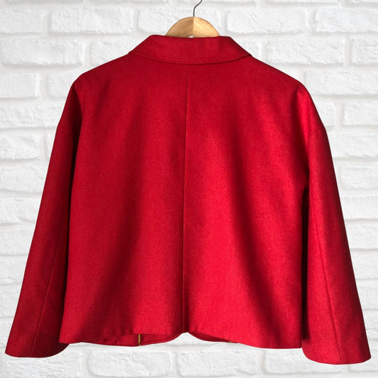 J. Crew Red Wool Coat, Size 4 (Pre-Loved)