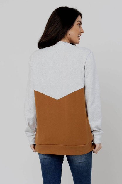 Nursing Queen Sweetheart Nursing Sweatshirt | Camel