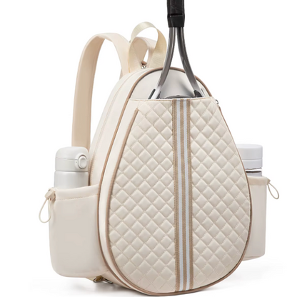 Tennis Quilted Backpack | Beige
