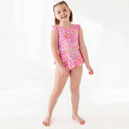 Two-Piece Skirted Swimsuit | Floral