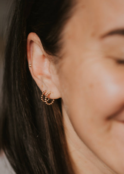 Hello Adorn - Beaded Huggie Hoops