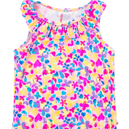 Girls Vibrant Neon Active Ruffle Tank Top | Multi-Color