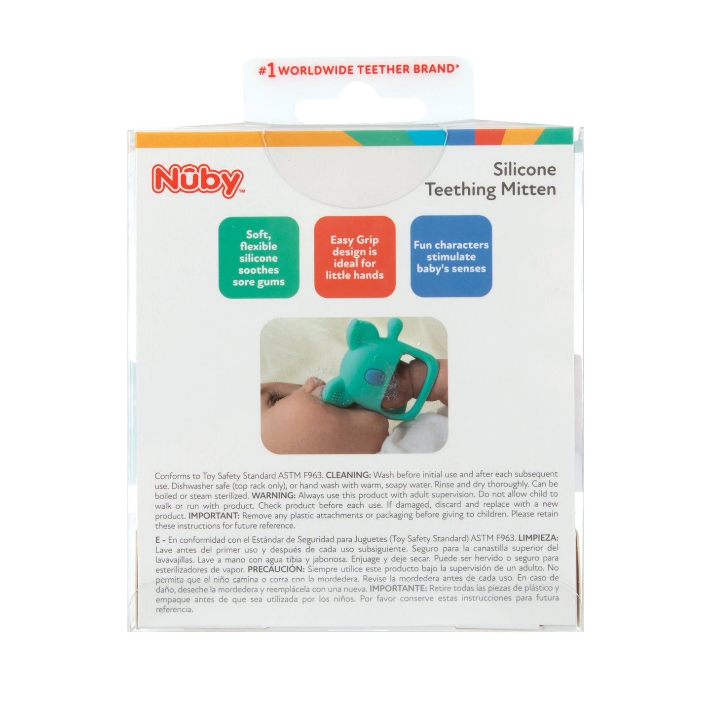 Silicone Wrist Grip Teething Mittens