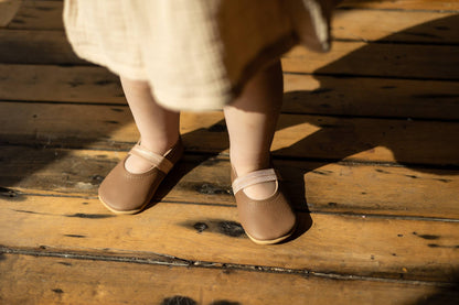 Baby Leather Mary Janes | Clay