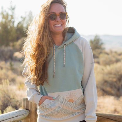 Organic Hoodie Sweatshirt | Unisex | Rainbow Mountains