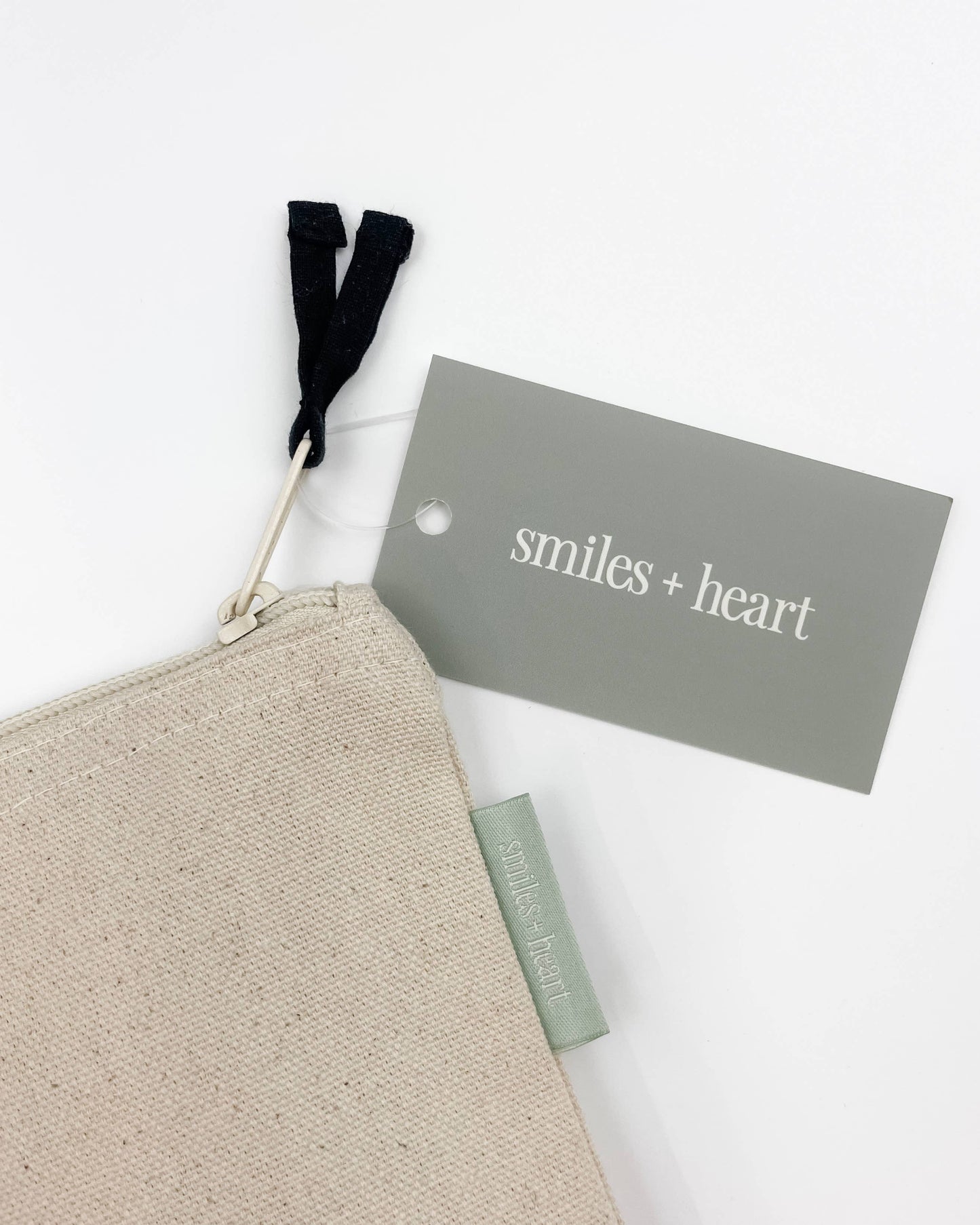 Smiles + Heart - It's the Little Things Small Zipper Pouch