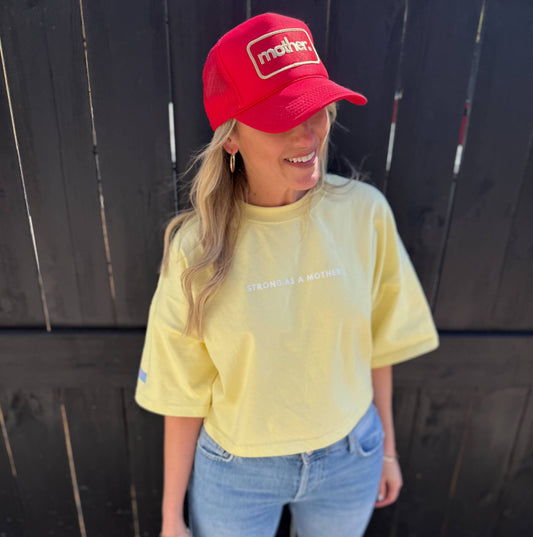 Strong as a mother® Crop T-shirt | Yellow