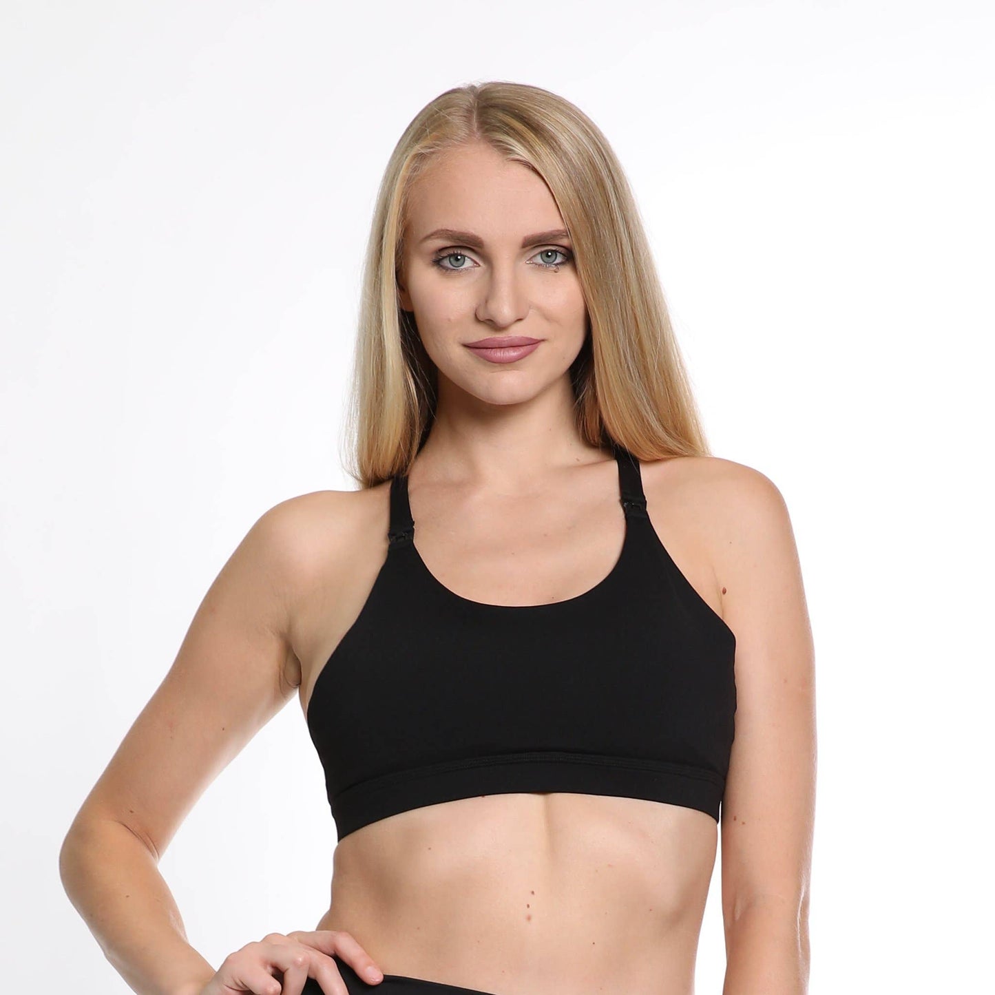 Océane 4 - Medium Support Nursing & Hands Free Pumping Sports Bra | Noir