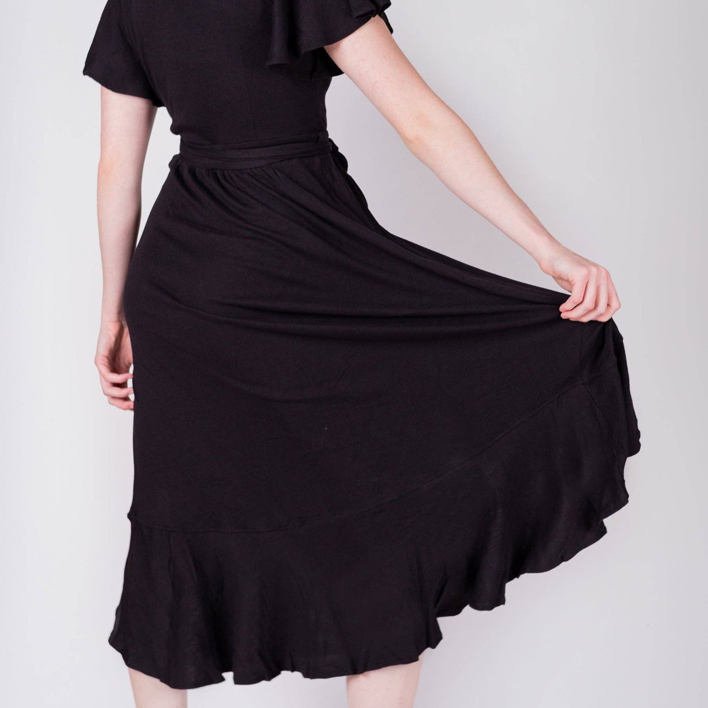 happy earth women's organic cotton ruffle wrap dress reviews Women's Organic Cotton Ruffle Wrap Dress