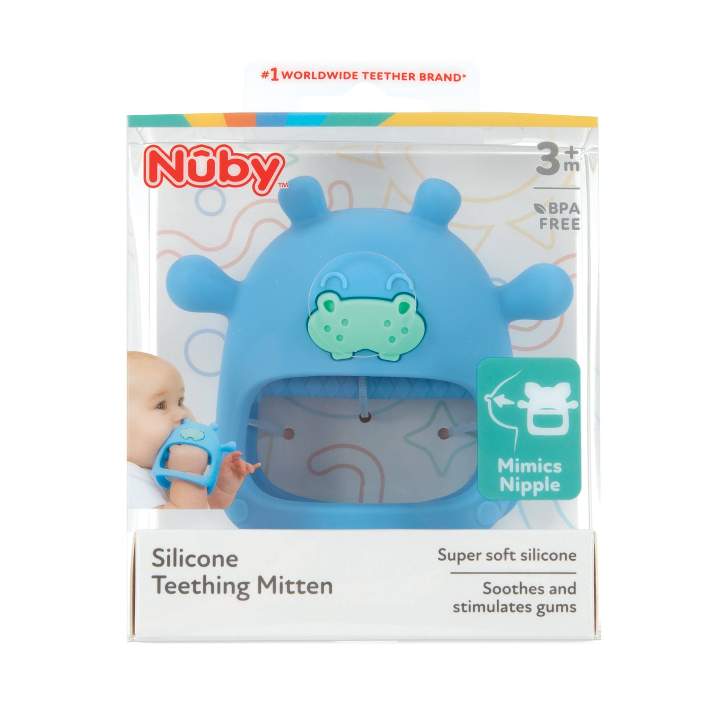 Silicone Wrist Grip Teething Mittens