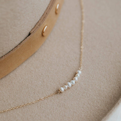 Pearl Linked Necklace| 3, 4, or 5 Pearls | 14kt Gold Fill