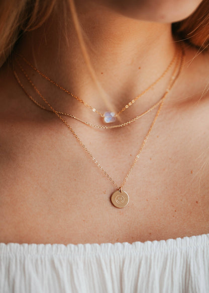 Hello Adorn Moonstone Cushion Necklace