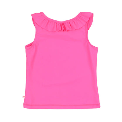 Active Ruffle Tank Top | Neon Magenta
