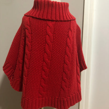 Carter’s Red Cableknit Poncho, 3T (Pre-Loved)