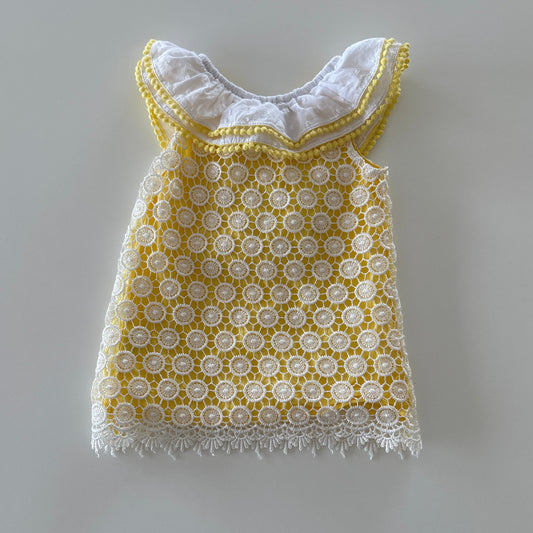 Pre Loved Dress | Yellow + Lace